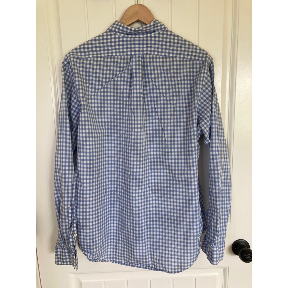 Ralph Lauren Mens Custom Gingham Button Down Shirt Blue White Large Pink Pony - Picture 6 of 6